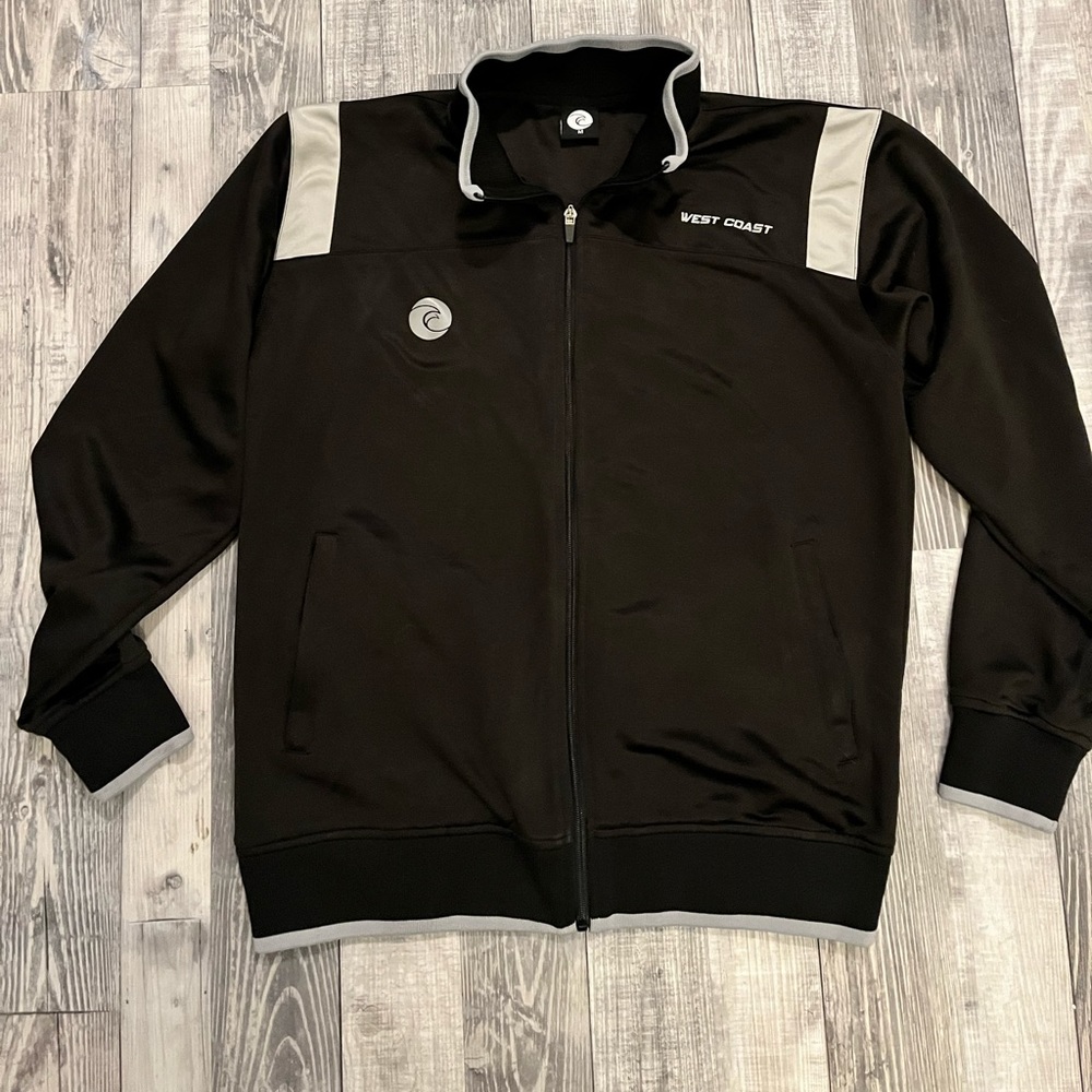 West Coast Goalkeeping Jacket Full Zip Unisex Medium Adult Black & Gray
